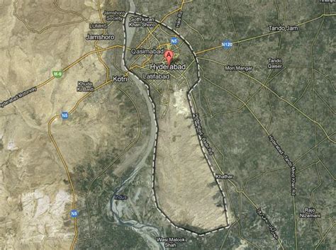 Satellite Map Hyderabad City Sindh – Paki Mag