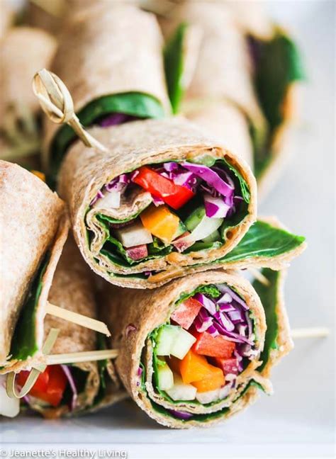 Rainbow Vegetable Wraps With Peanut Sauce Recipe Jeanette S