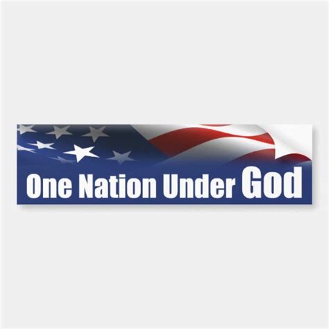 One Nation Under GOD Bumper Sticker | Zazzle