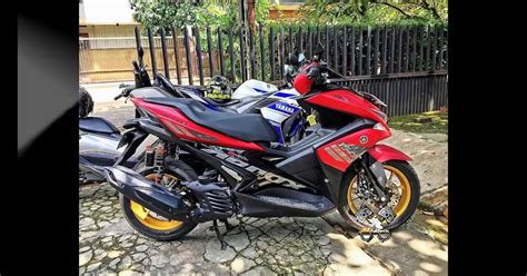 Download Kumpulan 80 Modifikasi Yamaha Aerox Merah Terlengkap | Gendoel Motoer