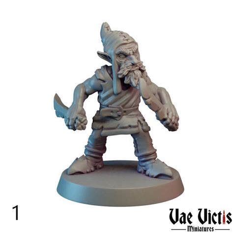 3pc Redcaps Fey 28mm or 32mm Scale Dnd Miniature Dungeons and Dragons ...