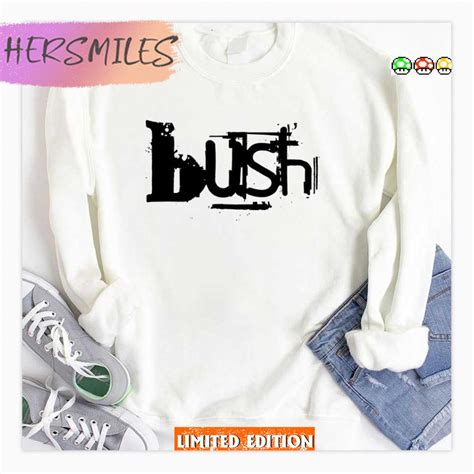 Official Bush Band Logo Black T-Shirt - Hersmiles