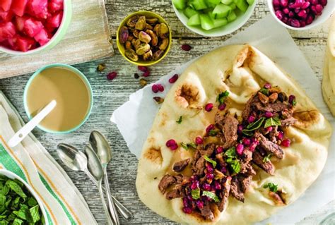 Lamb Shawarma with Pomegranate Mint Salsa - Jamie Geller