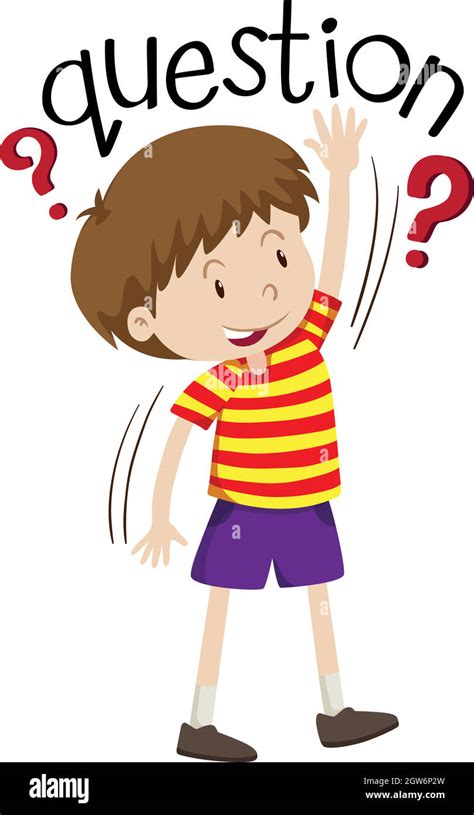 Little boy asking question Stock Vector Image & Art - Alamy