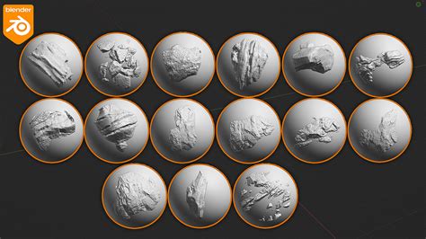 Rock Blender Sculpting Brushes vol.2 - Blender Market