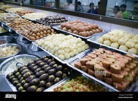 Sweets on display in bakery in Dhaka Bangladesh Stock Photo: 9907348 - Alamy