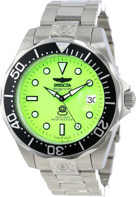 Invicta Men's 10641 Pro Diver Automatic Green Dial Stainless Steel ...