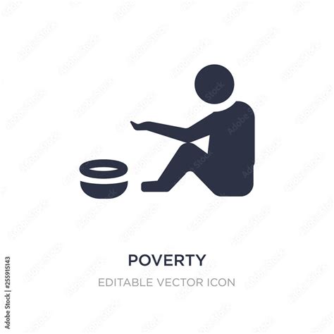 poverty icon on white background. Simple element illustration from General concept. Stock Vector ...