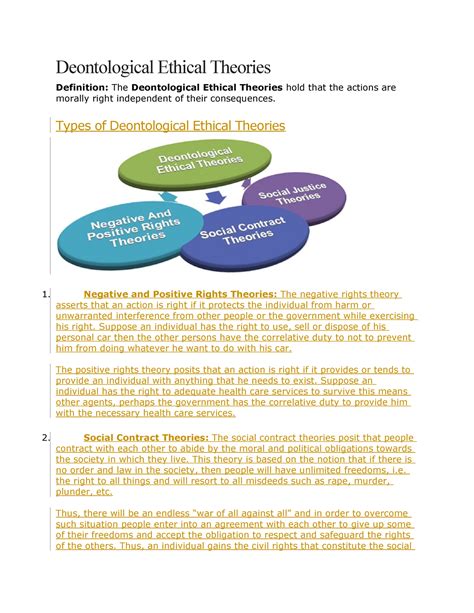 Deontological Ethical Theories - Types of Deontological Ethical ...