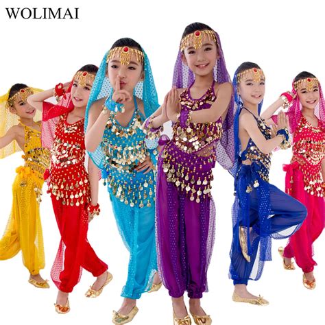 Children Belly Dance Costume Carnaval Egypt Suit Belt Kids India ...