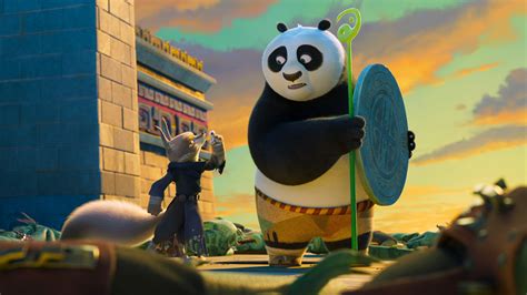 Kung Fu Panda 4 HD Wallpaper - Po and Zhen Adventure