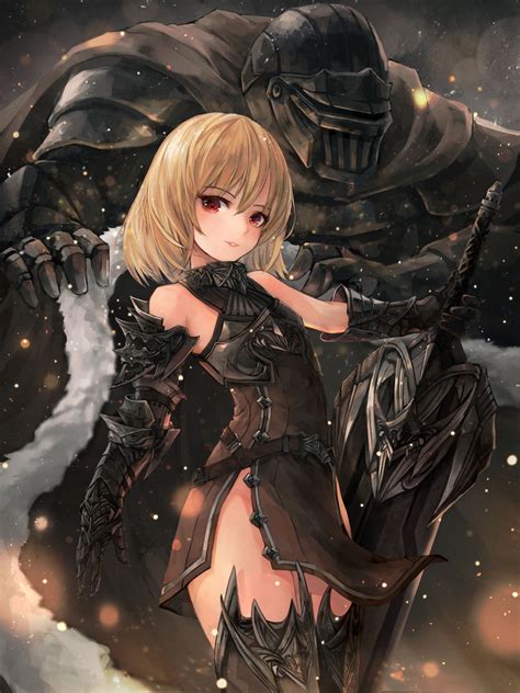 Dark knight and girl: Original anime character... (17 Apr 2018)｜Random Anime Arts [rARTs ...