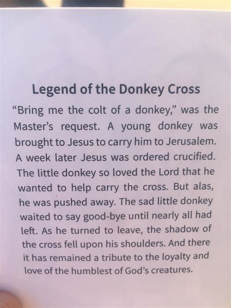 Legend of the Donkey Cross • Battle Creek Area Catholic Schools