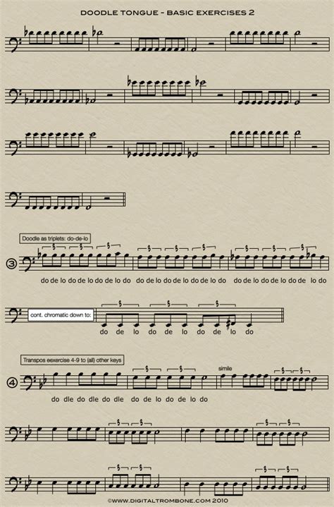 Trombone lesson: Doodle Tonguing – Part 2 | DigitalTrombone