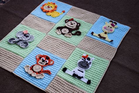 Appliques- Jungle friends set baby blanket ⋆ Passionatecrafter