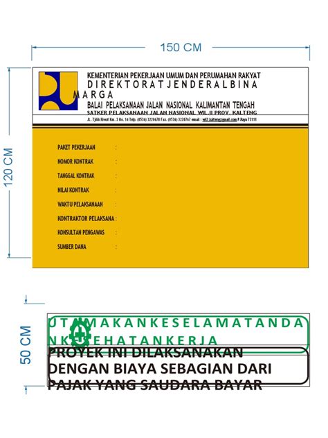 Contoh Papan Nama Proyek | PDF