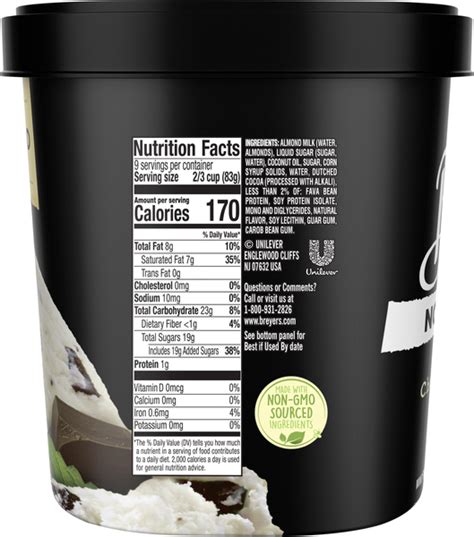 Breyers Vegan Ice Cream Nutrition Facts | Besto Blog