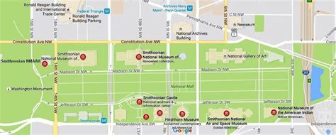 Smithsonian Museums Map and Directions