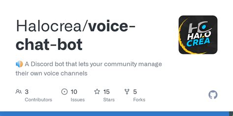 GitHub - Halocrea/voice-chat-bot: 🔊 A Discord bot that lets your community manage their own ...