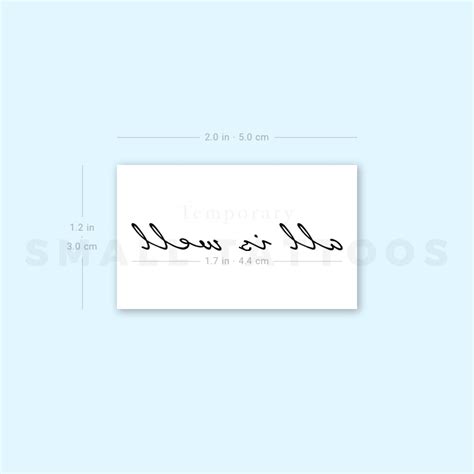 All Is Well Temporary Tattoo (Set of 3) – Small Tattoos