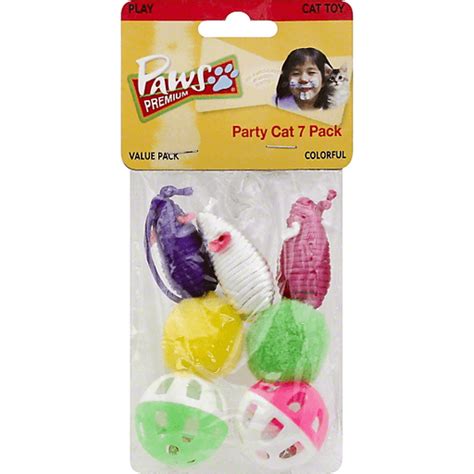 Paws Premium 7 Pk Assorted #79042 Cat Toy 1 Ea Peg | Cat Toys | Carlie C's