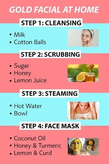 GOLD FACIAL AT HOME | Homemade skin care, Clear healthy skin, Glowing ...