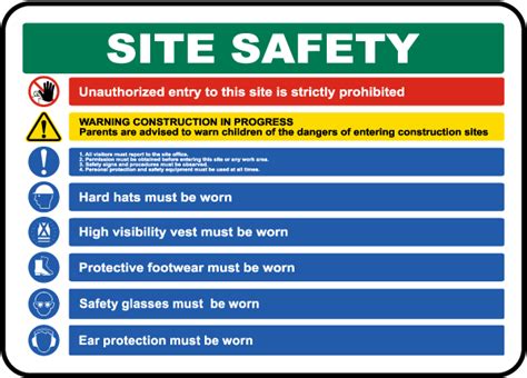 Site Safety Rules & PPE Required Sign - Get 10% Off Now