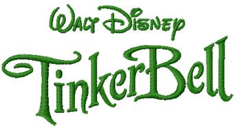 Tinkerbell Logo embroidery design