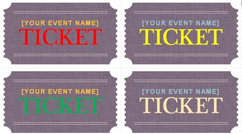 Daily Event Ticket Template | Free Word Templates