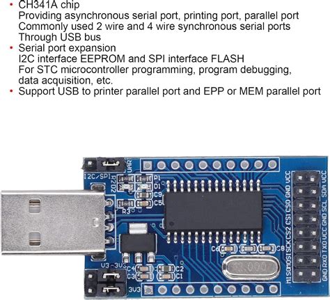 Buy CH341A USB Serial Converter Adapter Module Parallel Converter Module USB to UART IIC SPI TTL ...