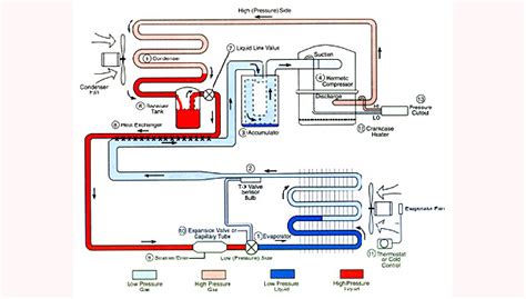 Accumalator , liquid receiver and heater exchanger Diagram | Quizlet