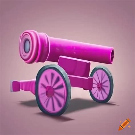 Cartoon-style artillery cannon with flower power design on Craiyon