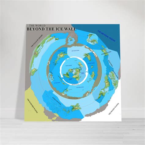 HD the World Beyond the Ice Wall Terrain Flat Earth Map - Etsy