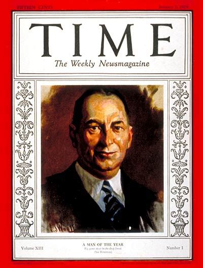 TIME Magazine Cover: Walter P. Chrysler, Man of the Year - Jan. 7, 1929 ...