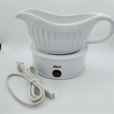 NEW DENI Electric Gravy Boat Warmer Sauce Syrup Food Serving Detachable Cord NIB 50763155011 ...