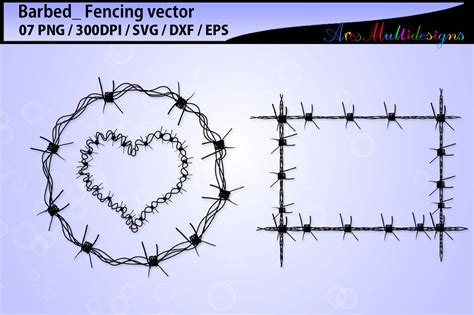 Barbed wire silhouette svg / barbed wire pack vector / fence svg By ...