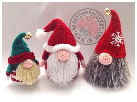 Santa Gonk Christmas Decorations Crochet pattern by Hooked on Patterns ...