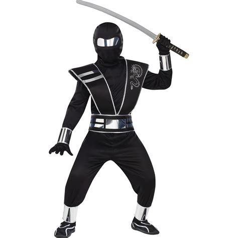 Boys Silver Mirror Ninja Halloween Costume