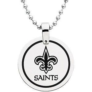 Saints Logo Disc w/ 27" ball chain, stainless steel, $45 Round Pendant Necklace, Medallion ...