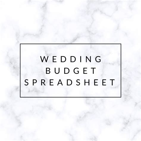 Wedding Budget Spreadsheet - The Journey To Forever