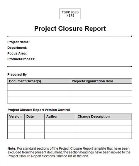 9+ Project Closure Report Templates in PDF | MS Word | Pages | Google ...