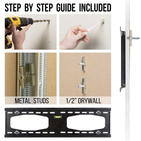 Condomounts Metal Stud TV Wall Mounting Kit - Heavy Duty Wall Mounting ...