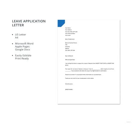 Medical Leave Letter from Doctor Template: Download 700+ Letters in Word, Pages, Google Docs ...