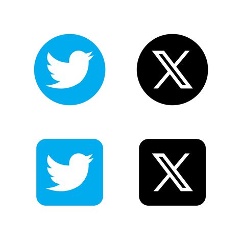 New and old twitter logo set icon. Vector twitter icon 27028709 Vector ...