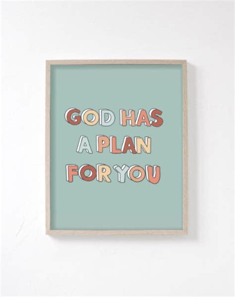 God Has A Plan For You Art Print 8x10 Digital Print | Etsy