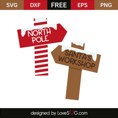 North Pole - Santas Workshop - Lovesvg.com