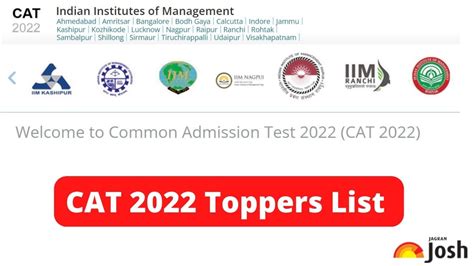 CAT 2022 Toppers List: 11 Candidates Secure 100 Percentile, Check Statistics Here | Education ...