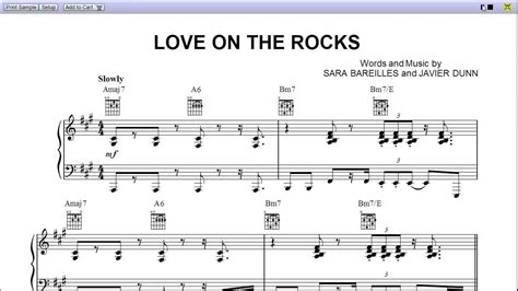 "Love on the Rocks" by Sara Bareilles - Piano Sheet Music (Teaser) - YouTube