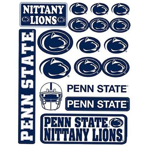 Penn State Nittany Lions Vinyl Cling Stickers 18 Removeable Decals NCAA ...