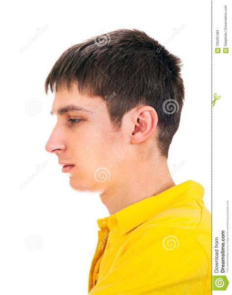 Young Man Side View stock photo. Image of hair, handsome - 105261384